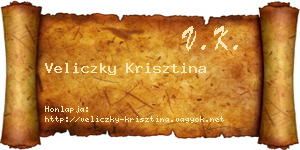 Veliczky Krisztina névjegykártya